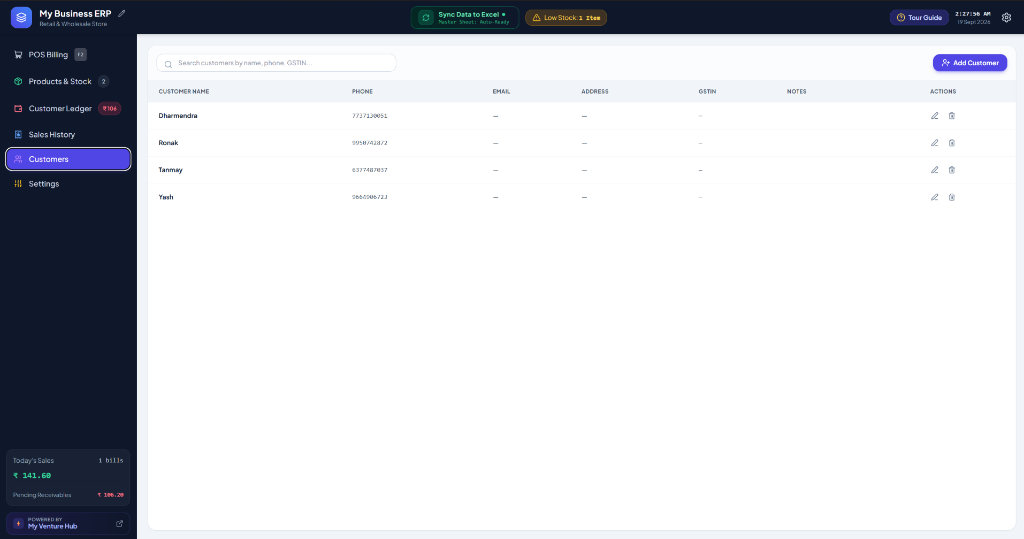 Customers Directory